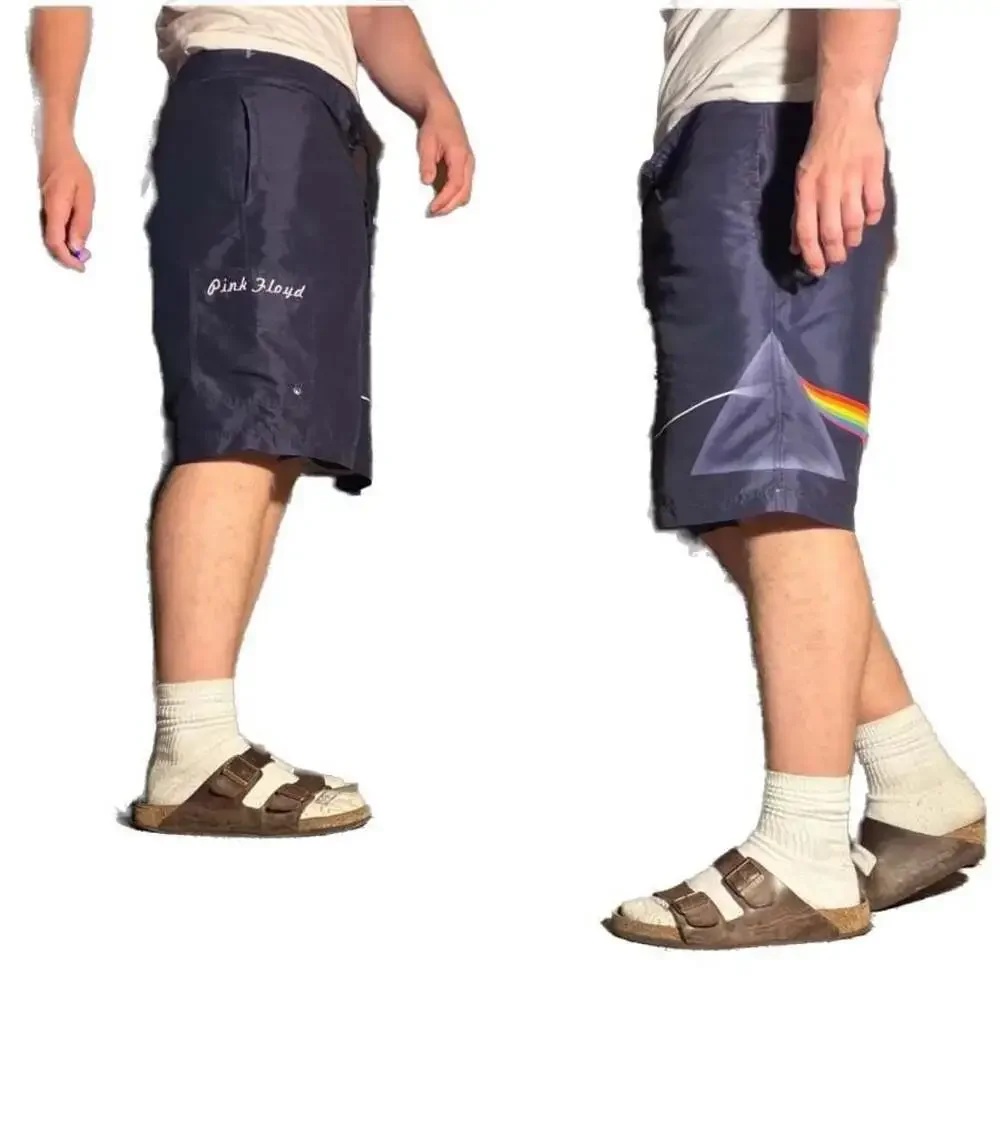 Vintage 2005 Pink Floyd Dark Side of‎ the Moon Board Shorts Size 34